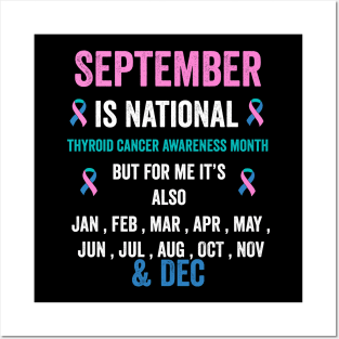 thyroid cancer awareness - September is thyroid cancer awareness month Posters and Art